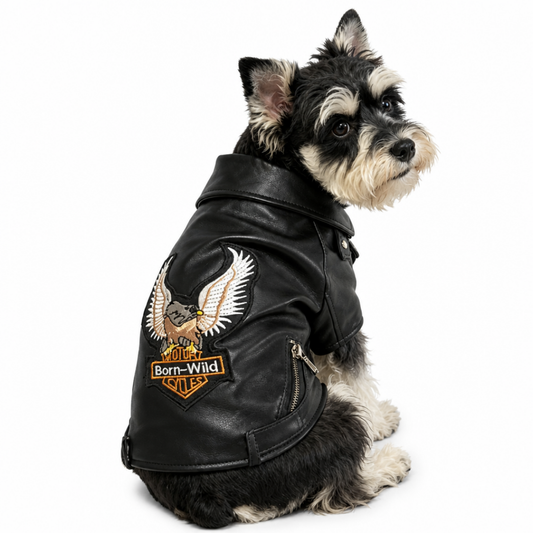 Pup Rider™ Leather Biker Jacket for Dogs