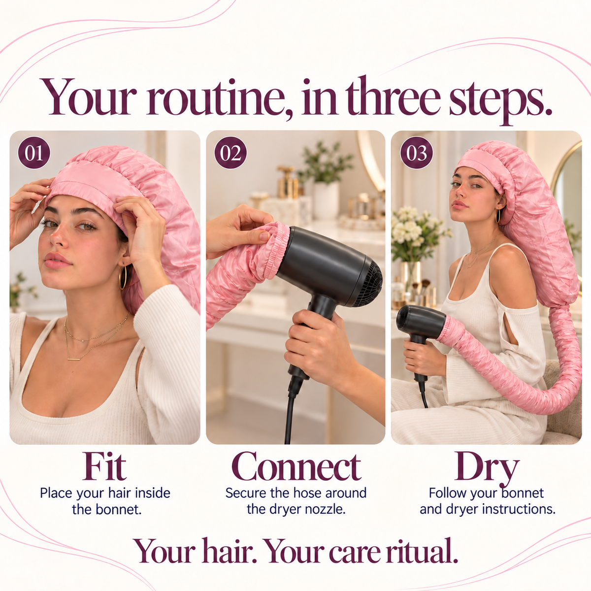 Hands-Free Hair Drying Bonnet