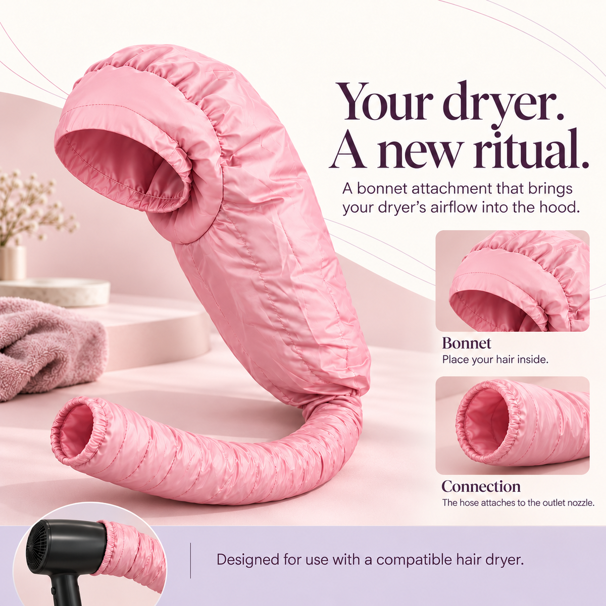Hands-Free Hair Drying Bonnet